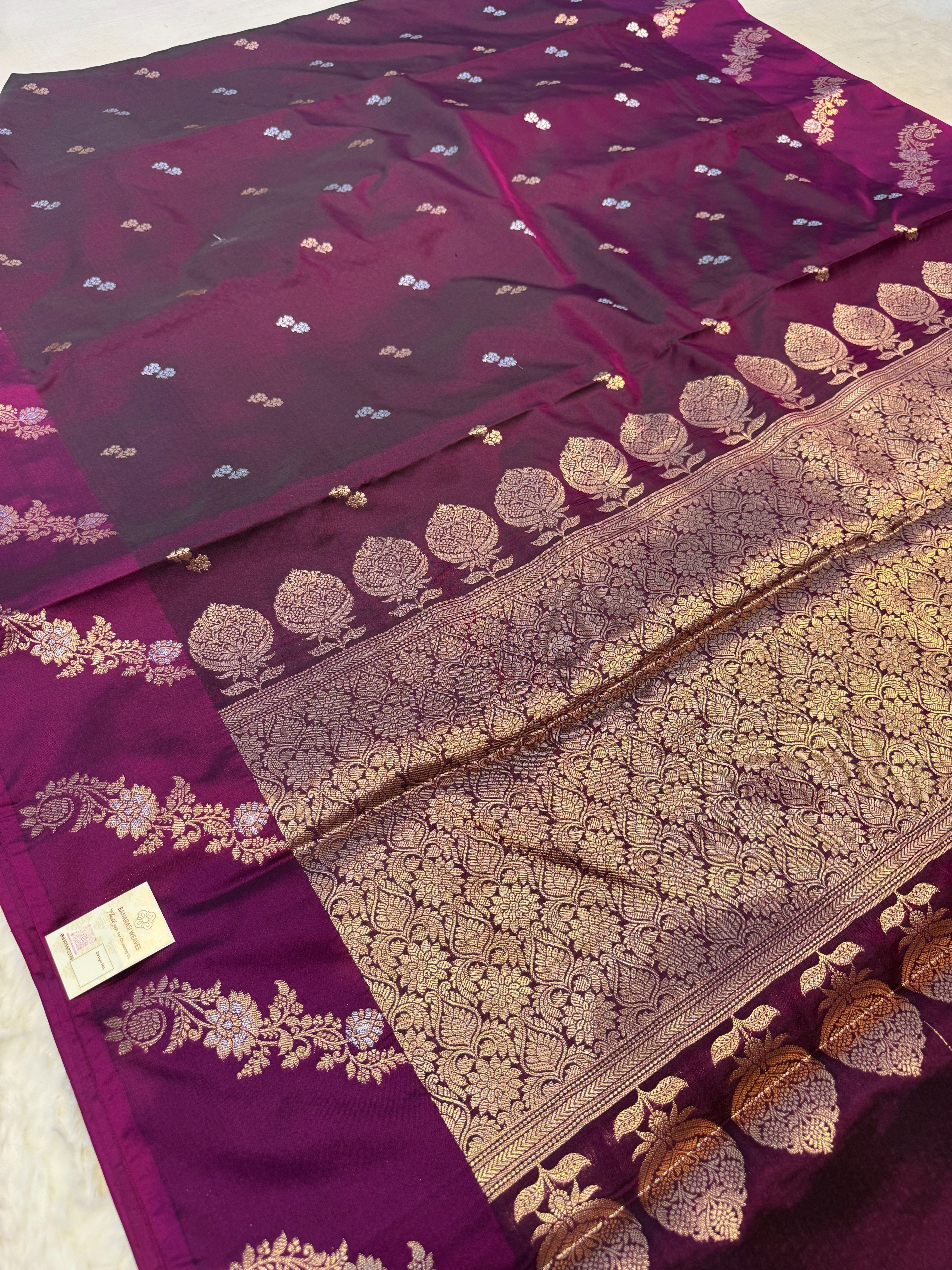 Purple Banarasi Katan Soft Silk Saree