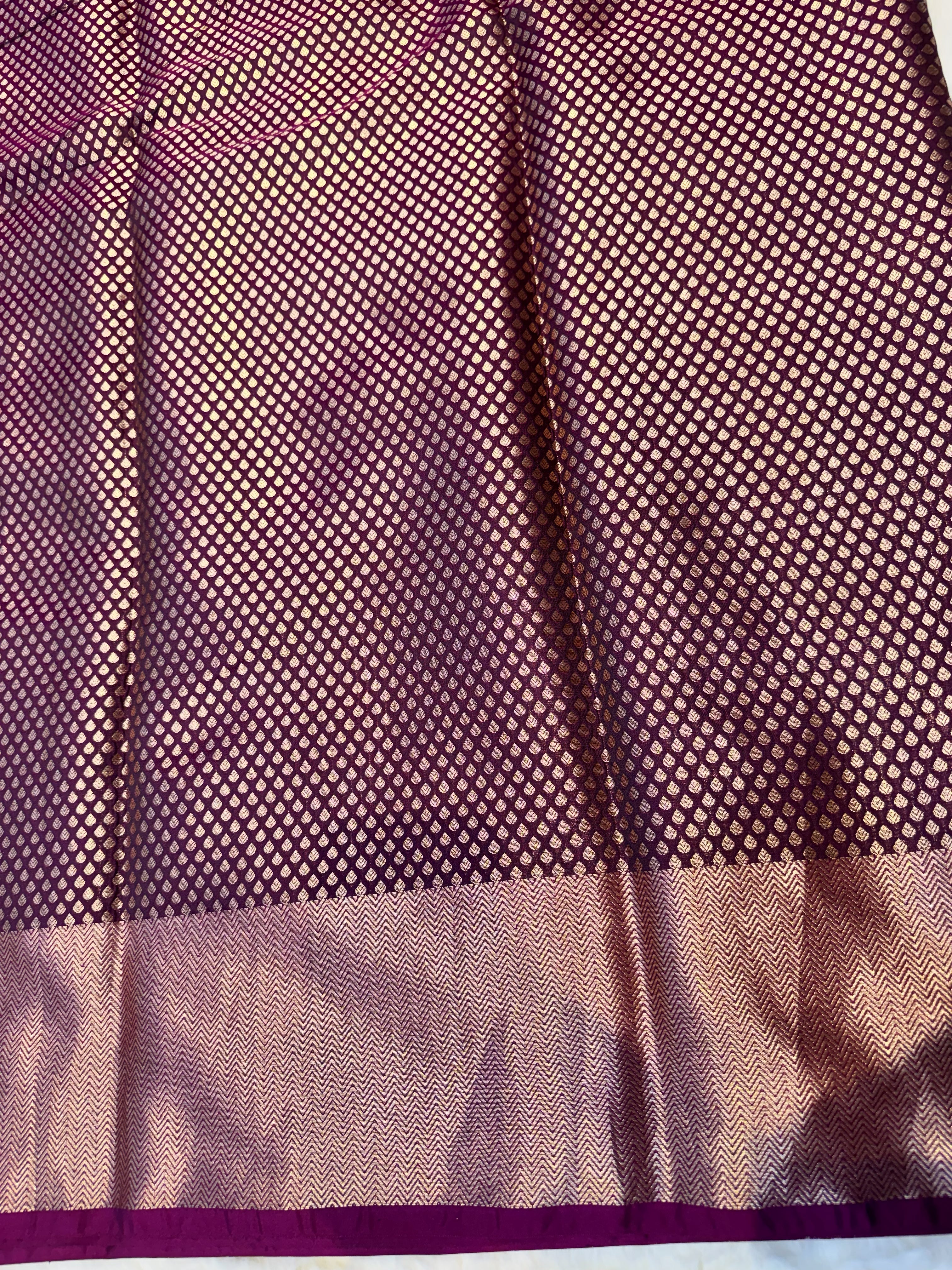 Purple Banarasi Katan Soft Silk Saree
