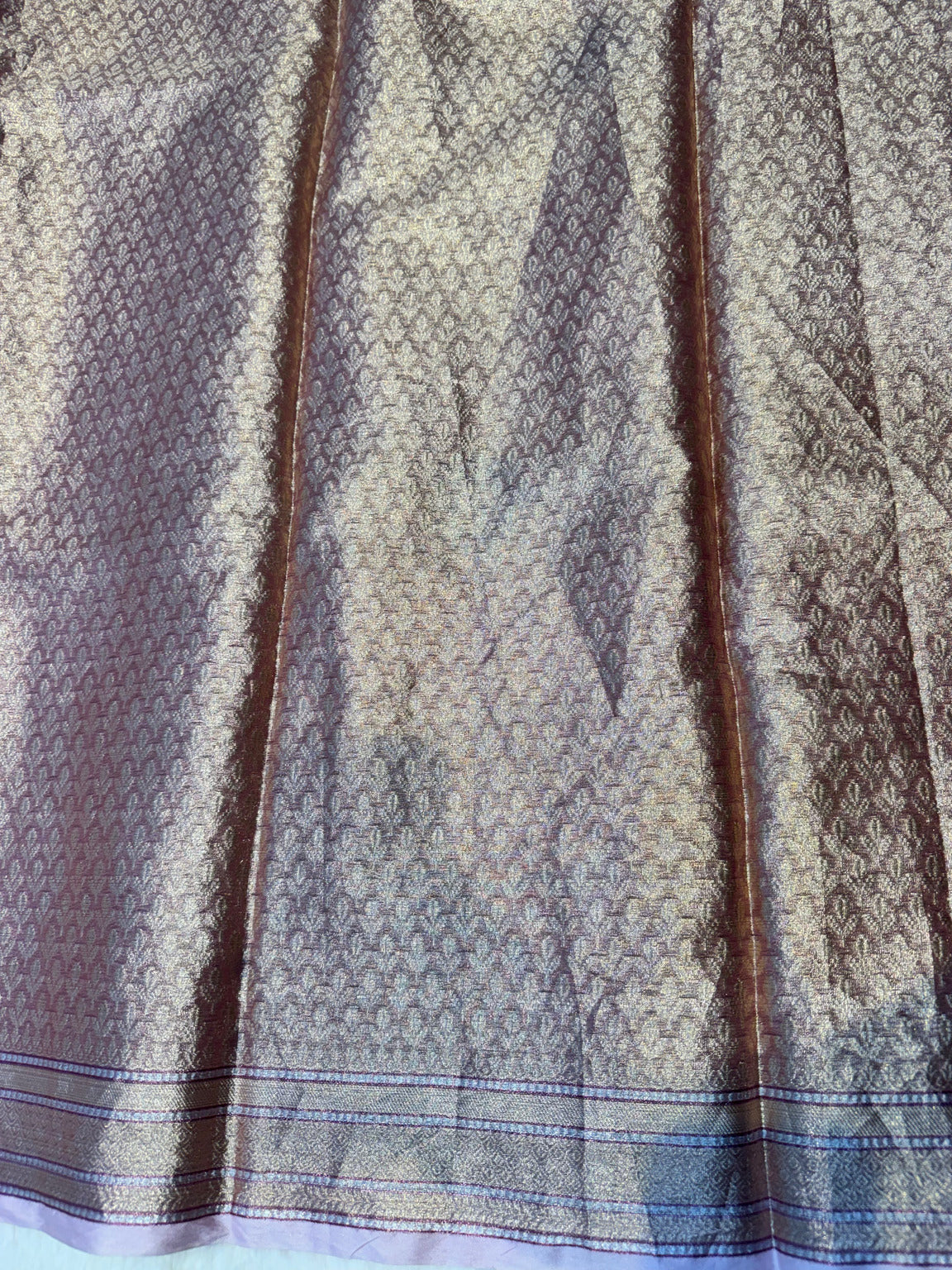 Mauve Purple Banarasi Soft Semi Tissue Silk Saree