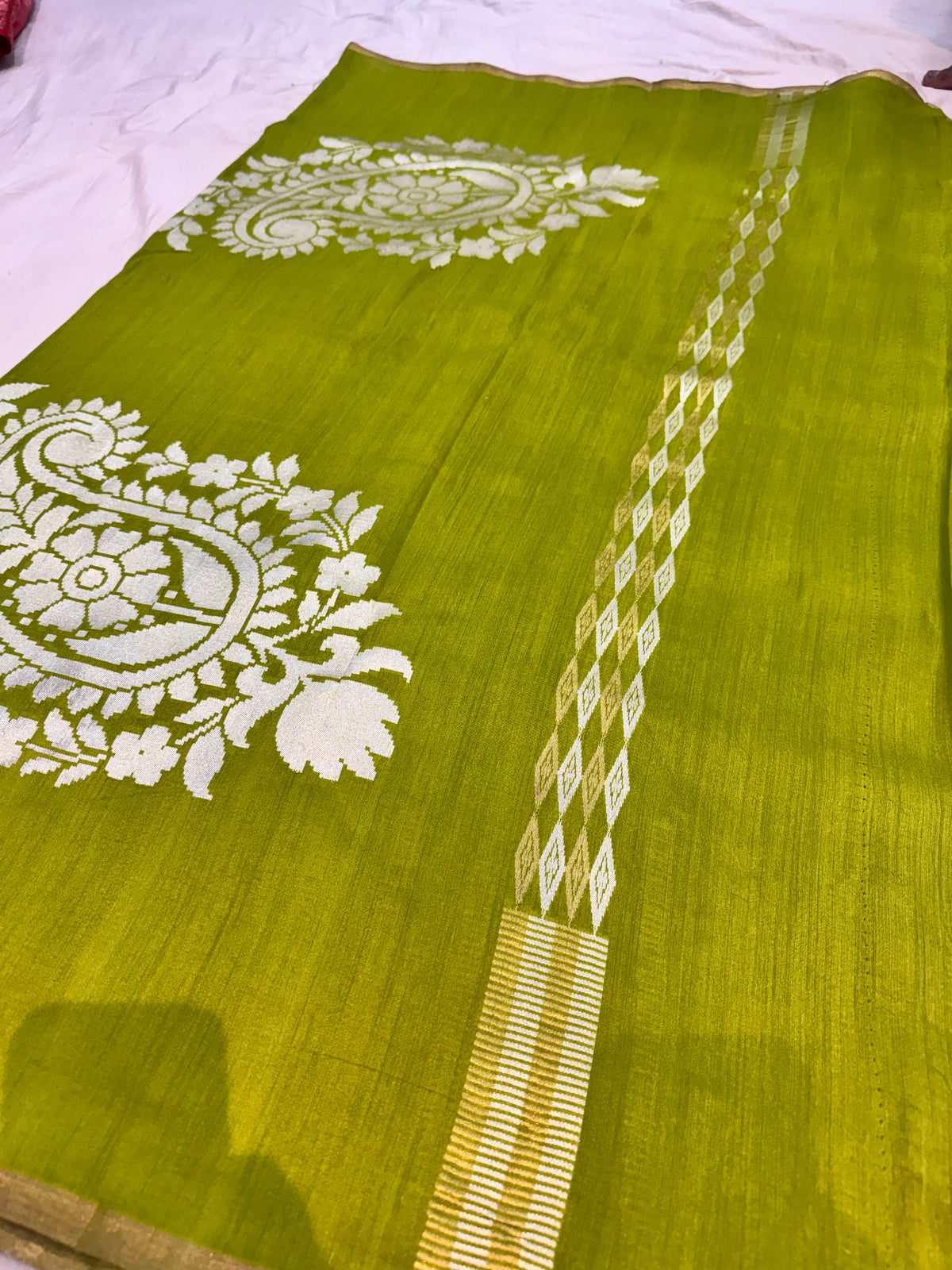 Green Sona Rupa Banarasi Pure Munga Silk Saree